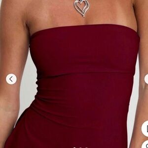 NWT Emerson Lang Strapless Red Bustier Top